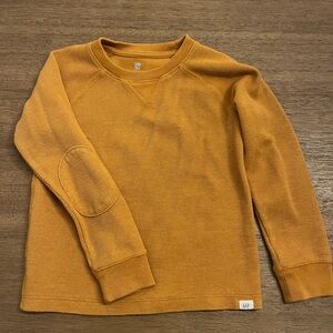 GAP Mustard Ribbed Crew Neck Top
